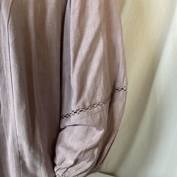 KNOX ROSE Women’s Button Down Blouse Plus Size 1X Balloon Sleeves Lavender NWOT - Picture 7 of 9